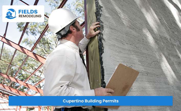 Engineer inspecting a construction site for Cupertino building permit compliance.